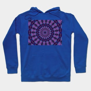 Flowery Tropical Islands Fractal Abstract Mandala Kaleidoscope Hoodie